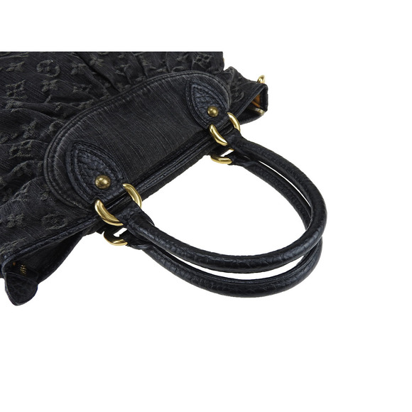 Louis Vuitton NeoCabby MM Noir Monogram Denim - Picture 6 of 12
